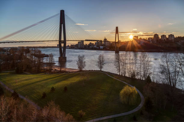 istock riverbank at sunset in early spring 664410628