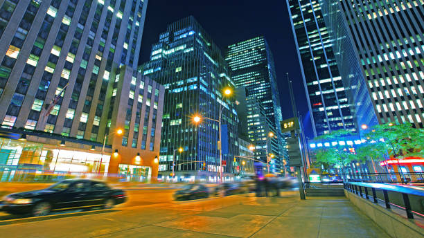 istock Night road in midtown New York 664413470