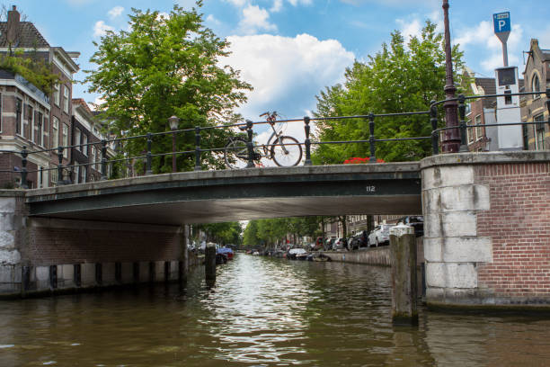 istock Bridge over canal in Amsterdam 664418238
