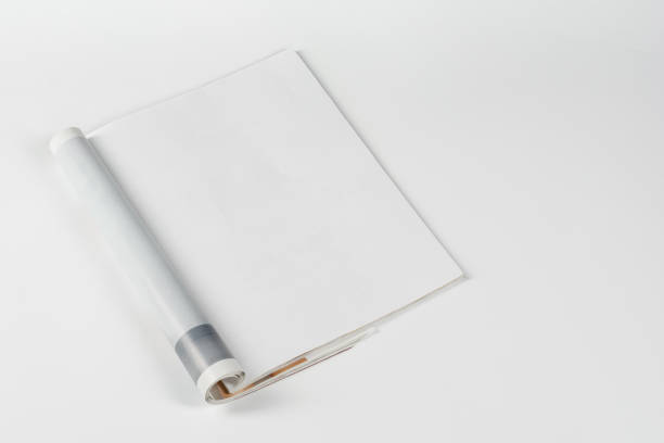 istock Mock-up magazines or catalog on white table background. 664421362