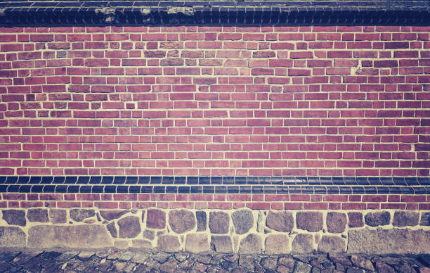 istock Picture of stone and brick wall, texture or background 664428708