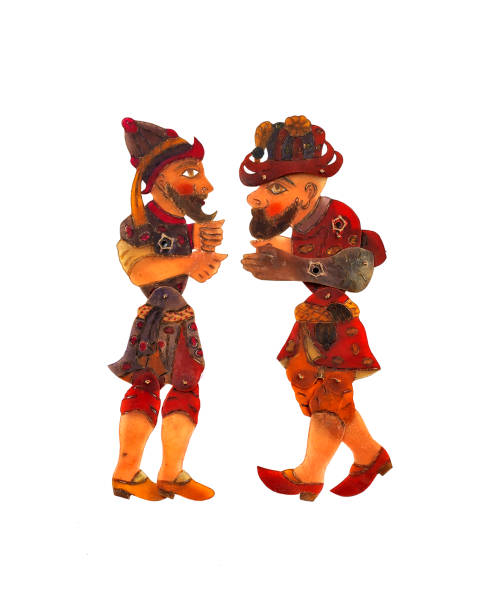 Karagoz Hacivat Karagoz and Hacivat Turkish shadow theatre figures hacivat karagoz stock pictures, royalty-free photos & images
