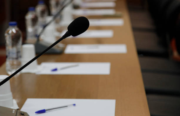 microphone speaker in boardroom bearings and chairs