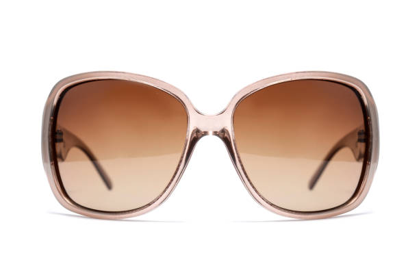 istock women's sunglasses with brown glass isolated on white 664435422