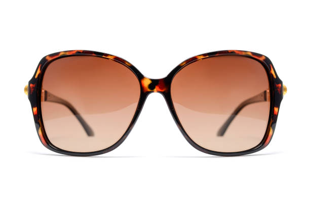 istock women's sunglasses with brown glass isolated on white 664435430