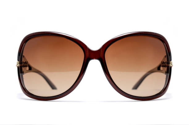 istock women's sunglasses with brown glass isolated on white 664435452
