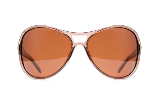 istock Sunglasses with brown glass isolated on white 664435644
