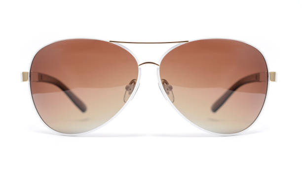 istock Sunglasses in an iron frame with brown glass isolated on white 664435662
