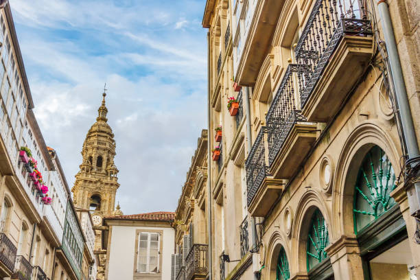 istock Berenguela bell tower from Santiago de Compostela streets 664450100