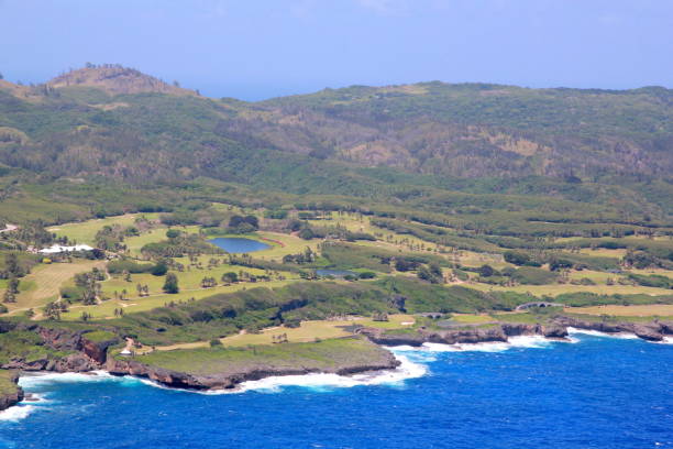 istock Aerial view of Saipan coast 664450864