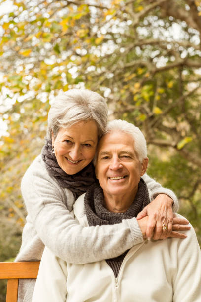 istock Senior couple in the park 664454870