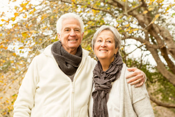 istock Senior couple in the park 664458670
