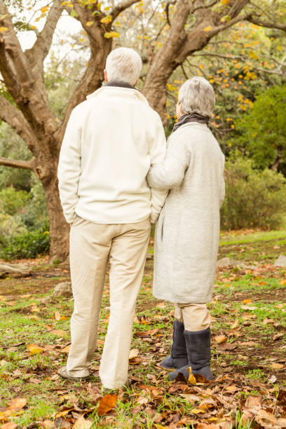 istock Senior couple in the park 664459176