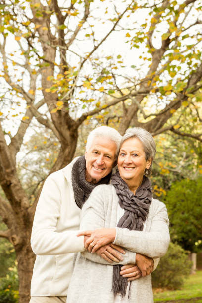 istock Senior couple in the park 664461794