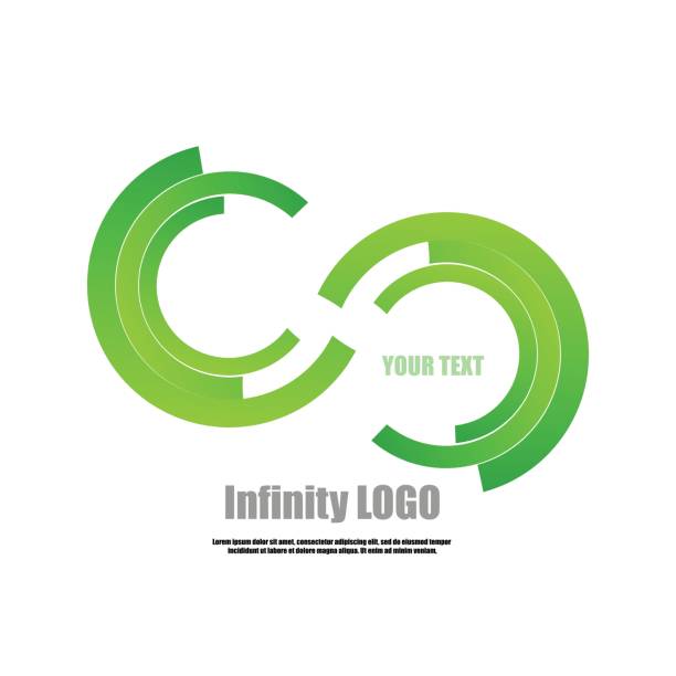 Vector : Part of circle infinity logo vector art illustration