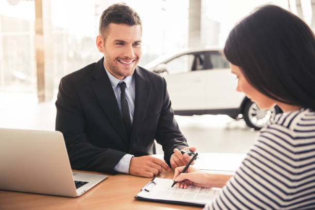istock Visiting car dealership 664522008