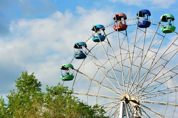 istock Ferris wheel in the summer Park 664522654