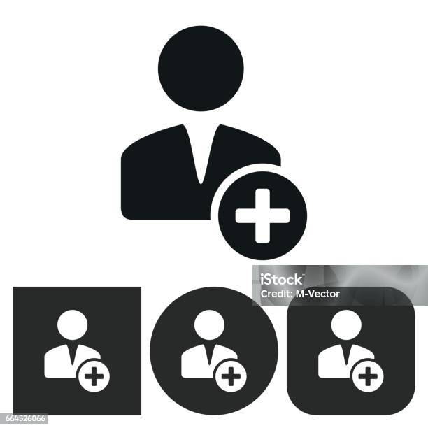 Account Black And White Icons Vector Illustration Stock Illustration - Download Image Now