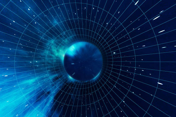 istock Cosmic wormhole, space travel concept, funnel-shaped tunnel that can connect one universe with another. 3d rendering 664540942