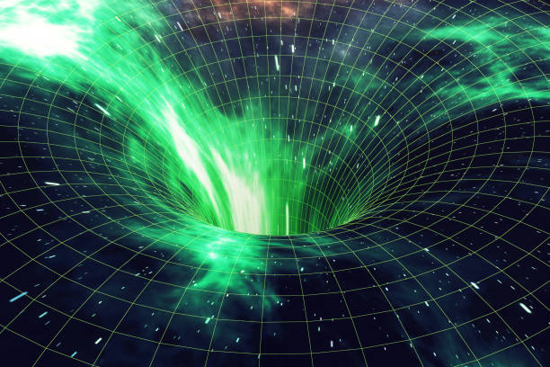 Star Warp or Hyperspace, abstract speed tunnel warp in space. Across the universe, 3d rendering vector art illustration