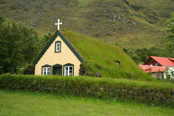 istock Icelandic turf church 664545272
