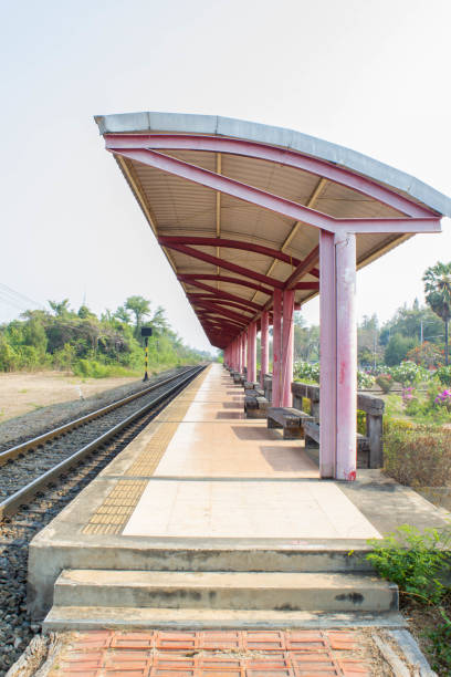 istock bench in the railway station 664552550