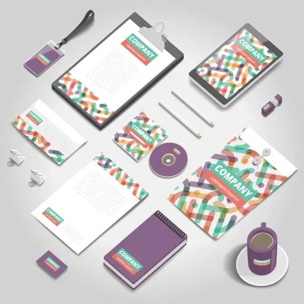 Vector illustration of Corporate identity print template