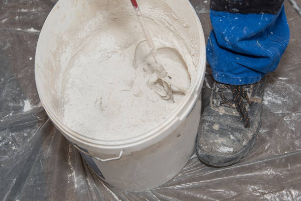 istock Paint mixer and bucket 664560950