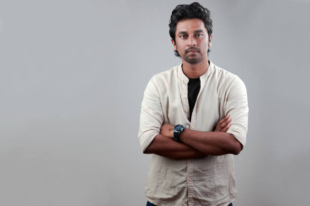 istock Portrait of a young man 664565436