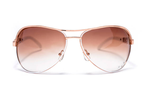 istock Sunglasses in an iron frame with brown glass isolated on white 664565524