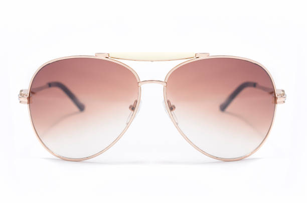 istock Sunglasses in an iron frame with brown glass isolated on white 664565554