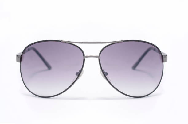 istock Men's sunglasses in metal frame isolated on white 664565614