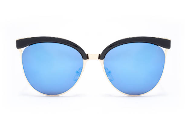 istock women's sunglasses with blue glasses isolated on white 664565630