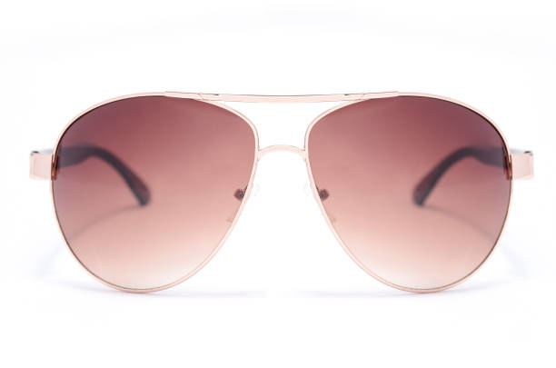 istock Sunglasses in an iron frame with brown glass isolated on white 664565660