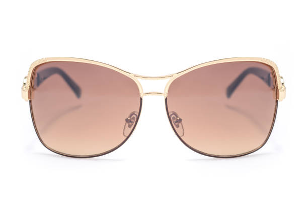 istock Sunglasses in an iron frame with brown glass isolated on white 664565670