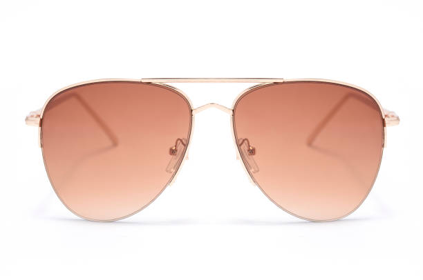 istock Sunglasses in an iron frame with brown glass isolated on white 664565738