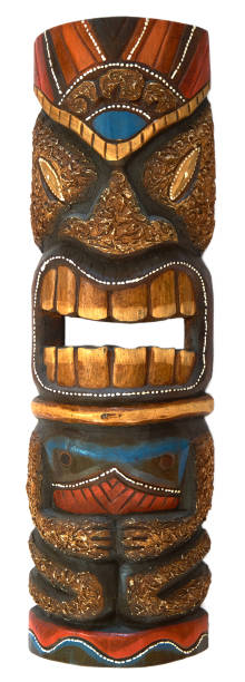 istock wooden mask for home decoration - voodoo mask 664573002