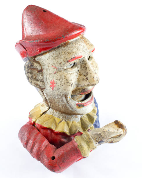 istock Antique Clown Hand Money Box 664575650
