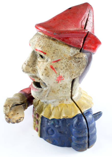 istock Antique Clown Hand Money Box 664576412
