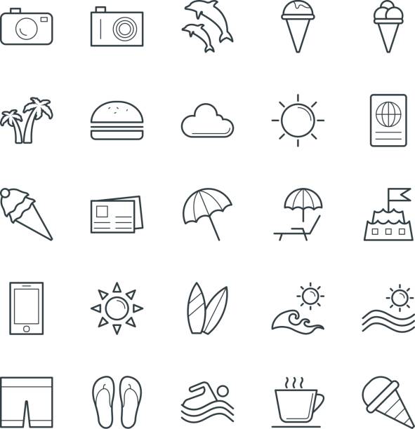 Summer Cool Vector Icons 2 Get down to the beach and seaside this summer and hop on a boat with this Summer Vector Icons Pack! Included in this pack is everything you need to design your project. snow cone stock illustrations