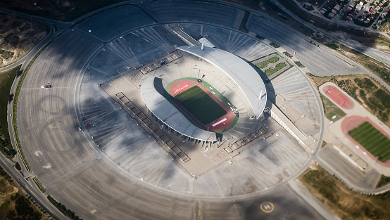 Istanbul, Turkey -  June 21, 2013: Aerial view of Istanbul olympic stadium