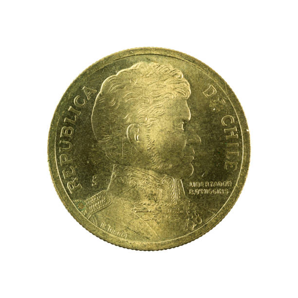 istock 10 chilean peso coin (2002) reverse isolated on white background 664580568