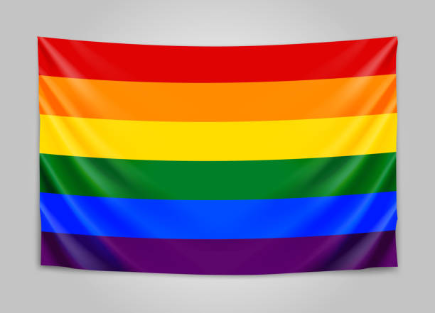 illustrations, cliparts, dessins animés et icônes de accrocher le drapeau des lgbt. notion de tolérance. - symbols of peace flag gay pride flag banner