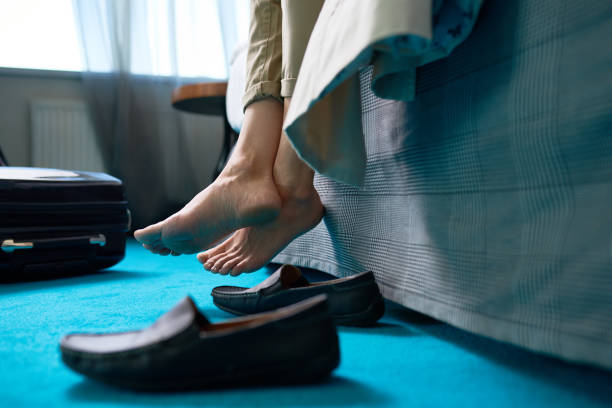 istock Businesswoman after flight 664589982