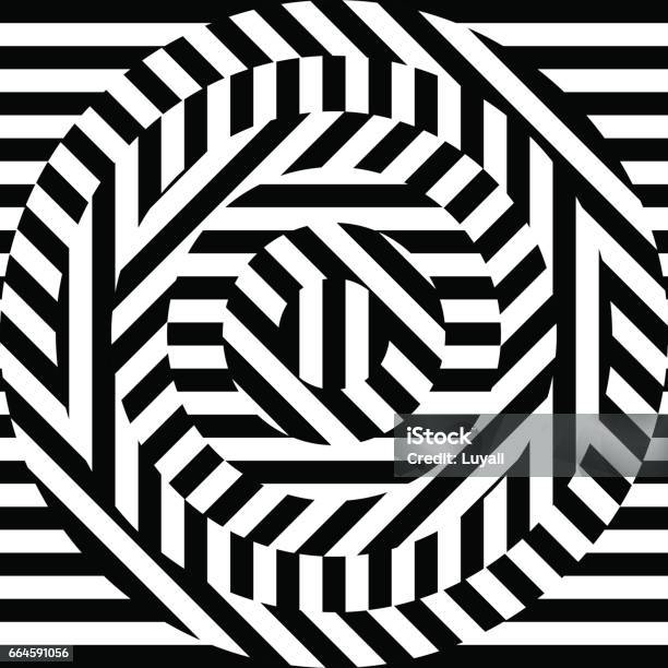 Black And White Textured Circles Pattern Eps8 Vector Stock Illustration - Download Image Now