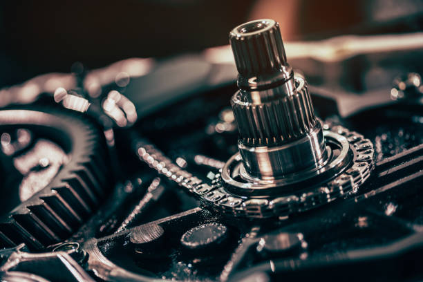 istock Continuously variable transmission metal parts close-up 664599456