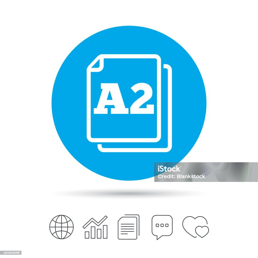 Paper Size A2 Standard Symbol Stock Illustration - Download Image Now - Art, Bubble - iStock