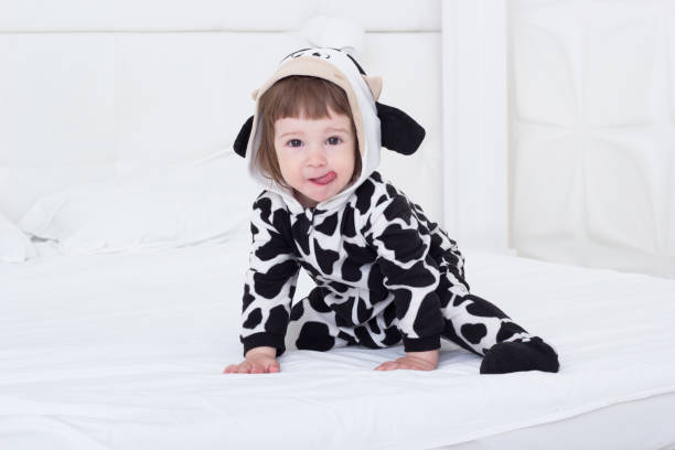 istock Baby in cow costume 664603254