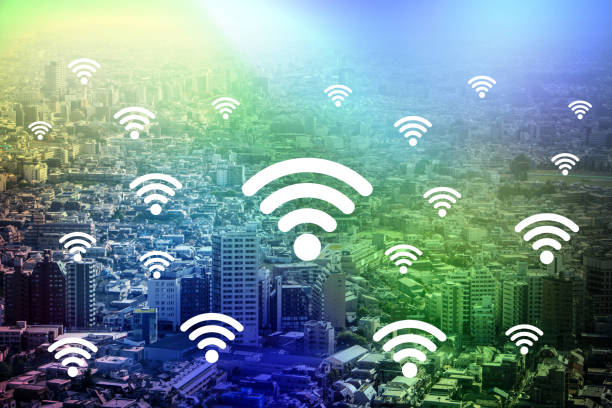 istock modern cityscape and wireless communication, internet of things, abstract image visual 664610278