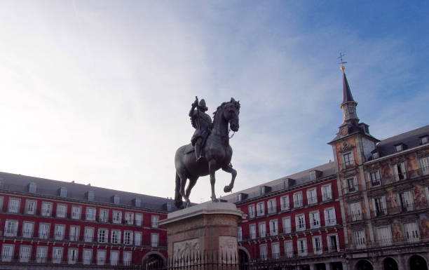 istock Felipe III statue at Plaza Mayor in Madrid 664617990